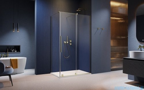 Radaway Furo Kdj Brushed Gold kabina 160x90cm prawa szczotkowane złoto 10104822-99-01R/10110780-01-01/10113090-01-01