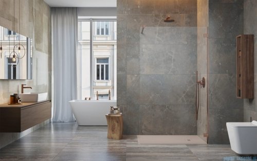 Radaway Essenza Pro Brushed Copper 130x200 kabina Walk-in szczotkowana miedź 10103130-93-01 