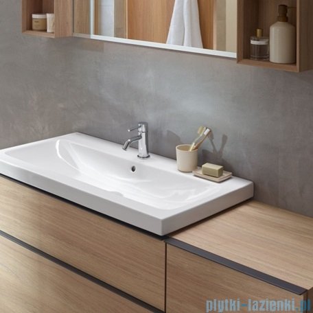 Geberit iCon Umywalka ścienna bez otworu na baterię z przelewem 60x48 cm KeraTect 124063600