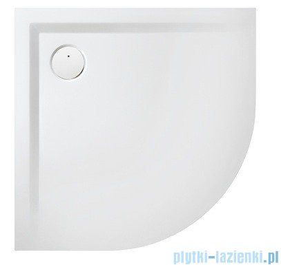 Sanplast Space Mineral brodzik półokrągły z powłoką 100x100x1,5cm+syfon 645-290-0440-01-002