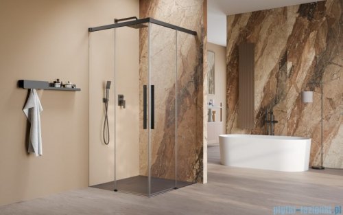 Radaway Idea 8 QL Black Kdd kabina 100x90cm szkło przejrzyste 10590100-54-01L/10590090-54-01R