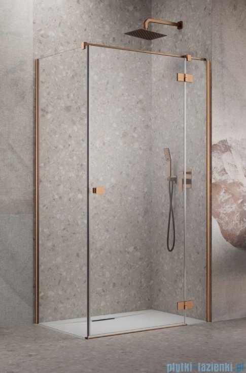 Radaway Essenza 8 Brushed Copper Kdj kabina 120x80cm prawa szczotkowana miedź 10480812-01-01R/10470337-93-01R/10113080-01-01