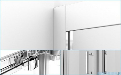 Besco Modern kabina kwadratowa z brodzikiem 80x80cm przejrzyste MK-80-185-C/#BAA-80-K