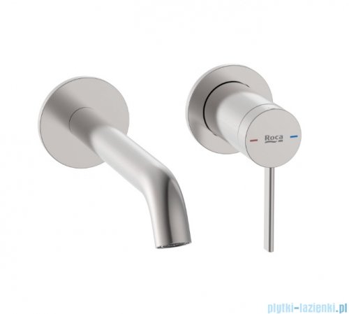 Roca ONA bateria umywalkowa podtynkowa ścienna inox EVERLUX-PVD A5A359ESM0