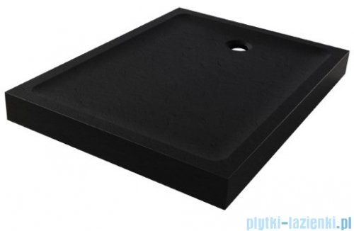 New Trendy Mild Stone Brodzik akrylowy prostokątny 80x90x11,5 cm czarny B-0569