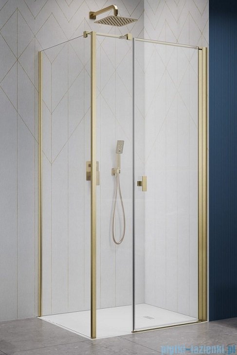 Radaway Nes Kds I Brushed Gold kabina 120x100cm prawa szczotkowane złoto 10023120-99-01R/10043100-99-01