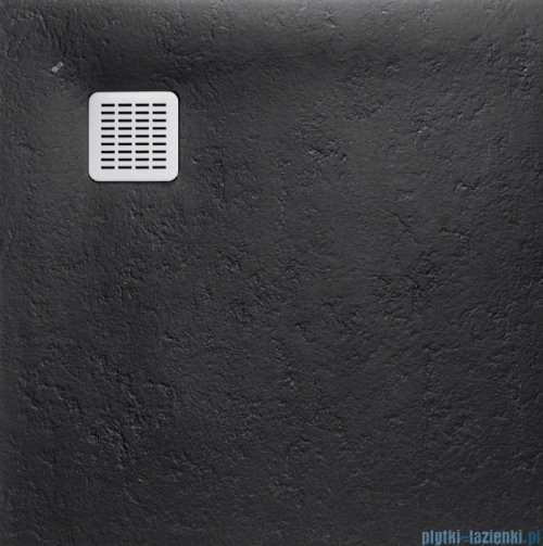 Roca Terran 100x100cm brodzik kwadratowy konglomeratowy czarny AP1033E83E801400