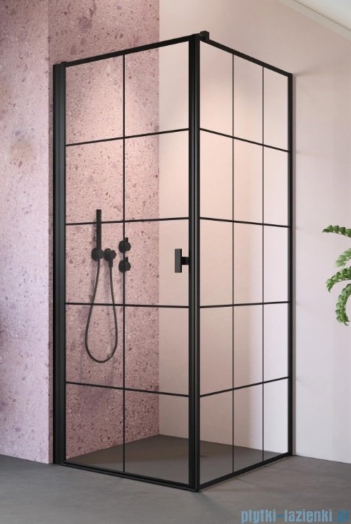 Radaway Nes Black Kdj I Factory kabina 90x100cm lewa industrialny, loft