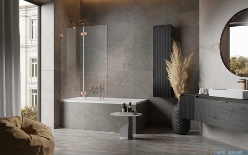 Radaway Essenza Pro Brushed Copper Pnd II parawan nawannowy 110cm lewy szczotkowana miedź 10102110-93-01L