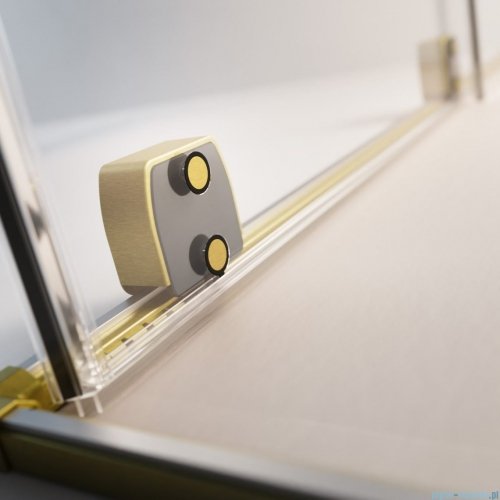 Radaway Furo Brushed Gold DWJ drzwi prysznicowe 140cm lewe szczotkowane złoto 10107722-99-01L/10110680-01-01