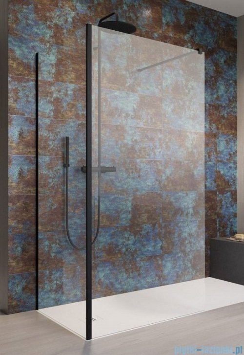 Radaway Modo New Black IV kabina Walk-in 140x85 czarny mat/szkło przejrzyste 389644-54-01/389085-54-01