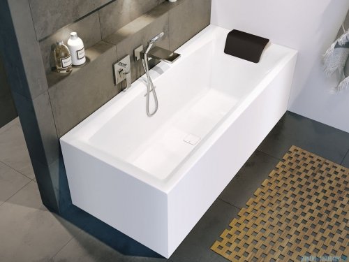 Riho Still Square Plug&amp;Play wanna prostokątna 170x75cm lewa z obudową + nóżki + syfon B100031005