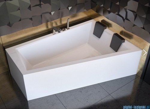 Besco Intima Duo 180x125cm wanna asymetryczna prawa + obudowa + syfon #WAID-180-NP/#OAP-180-INT/19975