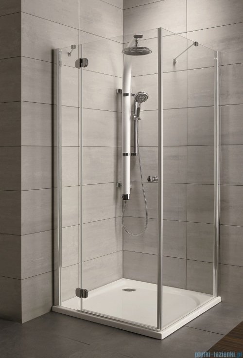 Radaway Torrenta Kdj Kabina prysznicowa 90x100 lewa szkło przejrzyste + brodzik Doros D + syfon