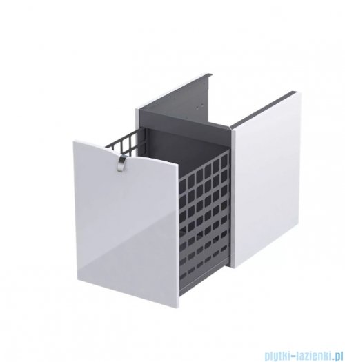 Oristo Siena szafka niska z koszem 40x50x45cm Biały połysk OR45-SN1S-40-1