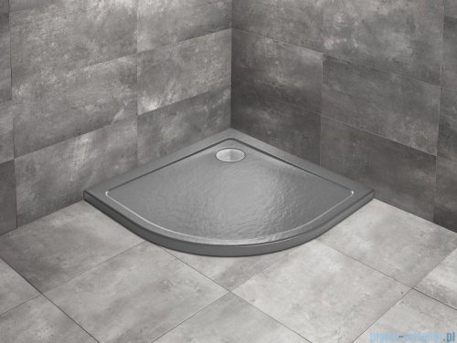 Radaway Doros A Stone brodzik półokrągły 90x90cm antracyt SDRA9090-01-64S