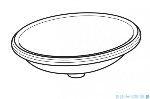 Geberit VariForm Umywalka owalna bez przelewu 56x46cm szkliwiony spód KeraTect 500.755.00.2