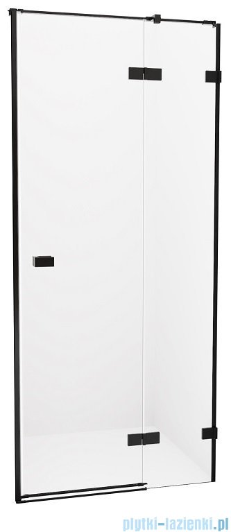 New Trendy Avexa Black drzwi wnękowe 140x200 cm przejrzyste prawa EXK-1559