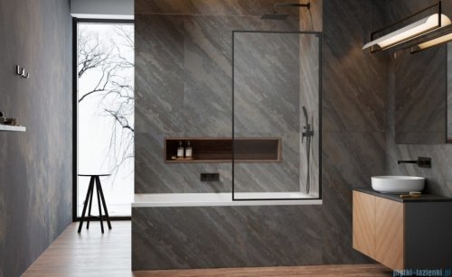 Radaway Modo F SL Brushed GunMetal PNJ II parawan nawannowy 100cm prawy szczotkowany grafit/przejrzyste 10406100-92-01R