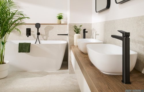 KFA MALAGA BLACK podtynkowy zestaw prysznicowy z baterią 3 funkcyjną czarny 4529-501-81