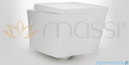 Massi Inglo miska wisząca+deska wolnoopadająca z zawiasem metalowym biała MSM-2389DU
