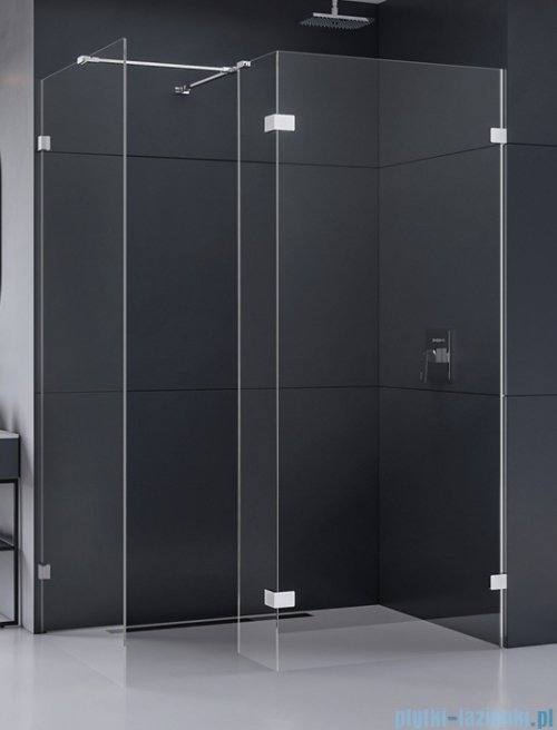 New Trendy Eventa kabina walk-in 70x80x200 cm z dodatkową ścianką przejrzyste EXK-4664/EXK-4643