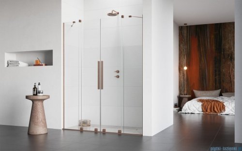 Radaway Furo Brushed Copper DWD drzwi prysznicowe 150cm szczotkowana miedź 10108413-93-01/10111367-01-01