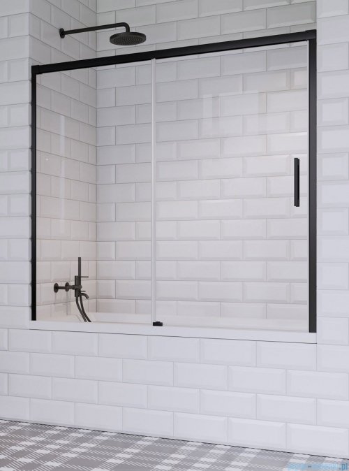 Radaway Idea Black Pn Dwj parawan nawannowy 160cm lewy przejrzyste 10003160-54-01L