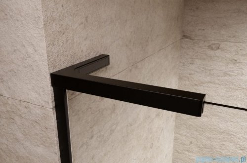 Radaway Essenza 8 Black Ptj kabina pięciokątna 80x100cm prawa czarny mat/szkło przejrzyste 10490000-54-01R/10490500-01-01