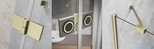 Radaway Essenza Brushed Gold PND II parawan nawannowy 130cm lewy szczotkowane złoto/przejrzyste 110002130-99-01L