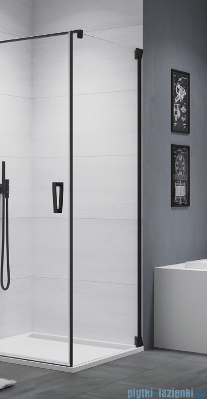 SanSwiss Cadura Black Line ścianka boczna 90x200cm profile czarny mat CAT10900607