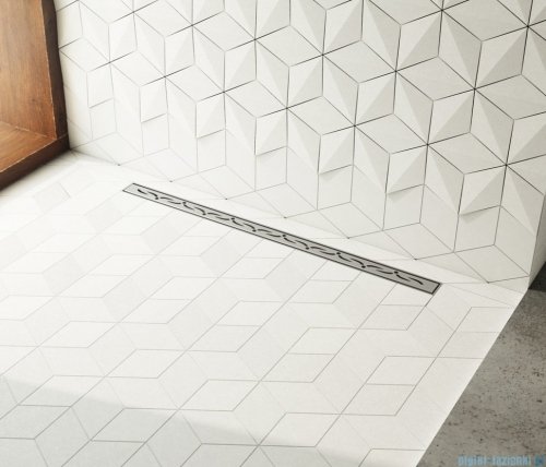 Schedpol Slim Lux odpływ liniowy z maskownicą Stamp Slim 60x3,5x9,5cm OLSP60/SLX