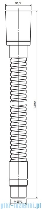 Omnires wąż kuchenno-wannowy 180 cm miedź 062MCP