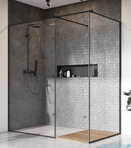 Radaway Modo New Black III kabina Walk-in 105x90x200 Frame industrialny, loft