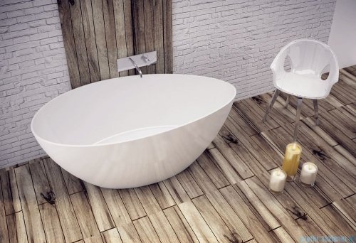 Sanitti Tre wanna wolnostojąca 154x80 + syfon klik-klak biała 11030000