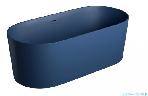 Omnires Ovo M+ wanna wolnostojąca z przelewem 160 x 75 cm midnight blue mat OVO160WWZPMB