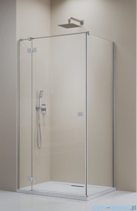 Radaway Essenza Kdj Brushed Nickel kabina 100x80cm lewa szczotkowany nikiel 1385040-91-01L/1384051-01-01