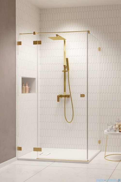 Radaway Essenza Pro Brushed Gold Kdj kabina 90x110cm lewa szczotkowane złoto 10097090-99-01L/10098110-01-01