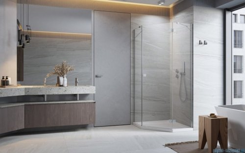 Radaway Essenza Ptj kabina pięciokątna 100x80cm prawa szkło przejrzyste 1385010-01-01R/1385055-01-01