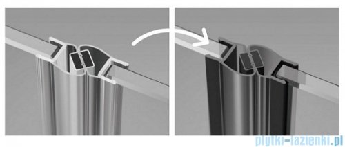 Radaway Essenza Pro Black Kdd kabina 80x80cm czarny mat/szkło przejrzyste 10096080-54-01L/10096080-54-01R