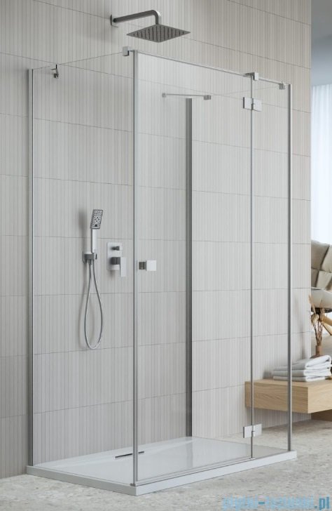 Radaway Essenza Brushed Nickel Kdj+S kabina 100x90x100cm prawa szczotkowany nikiel 1384052-01-01/1385020-91-01R/1384052-01-01