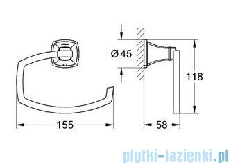 Grohe Grandera uchwyt na papier chrom/złoty 40625IG0