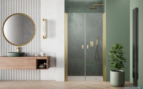 Radaway Nes DWD I Brushed Gold drzwi wnękowe 90cm szczotkowane złoto 10027090-99-01