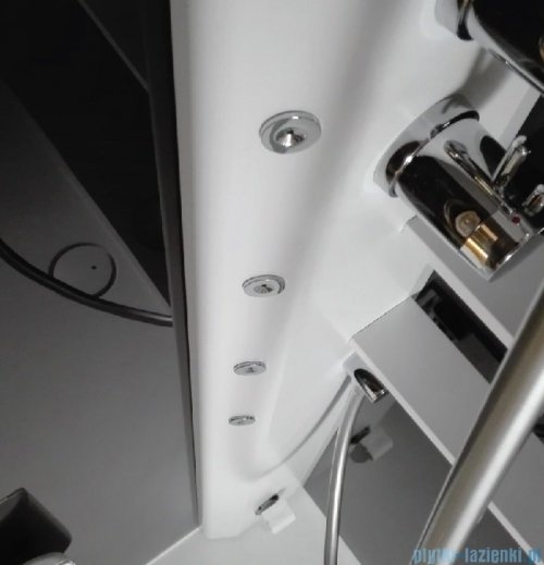 Novellini Glax 2 2.0 kabina z hydromasażem hydro plus 100x70 prawa czarna G22A107DT1L-1HU