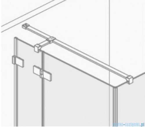 New Trendy New Soleo Gunmetal Brushed 80x80x195 cm kabina wspornik prosty grafit szczotkowany/szkło przejrzyste K-2132-WP