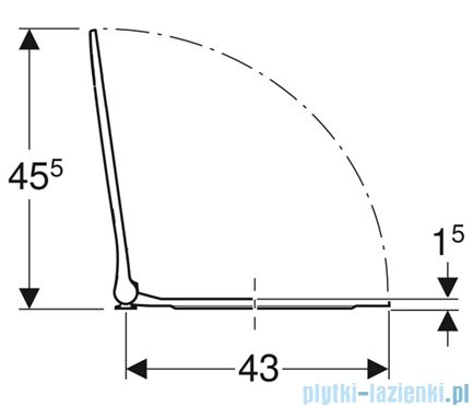 Geberit Selnova Smyle Square Slim Deska sedesowa wolnoopadająca 500240011