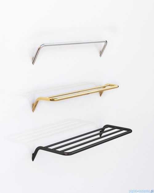  Deante SILIA Wieszak na ręcznik podwójny ścienny złoty szczotkowany ADI_R631