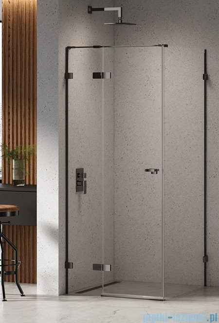 New Trendy Eventa Black Chrome kabina prysznicowa prostokątna 110x100x200 cm lewa przejrzyste czarny połysk EXK-6166