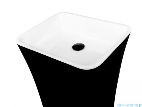Besco Assos B&amp;W umywalka wolnostojąca biało-czarna 40x50x85cm #UMD-A-WOBW