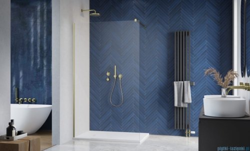 Radaway Modo X Brushed Gold II kabina Walk-in 125x200 złoty szczotkowany/przejrzyste 10mm 389325-99-01